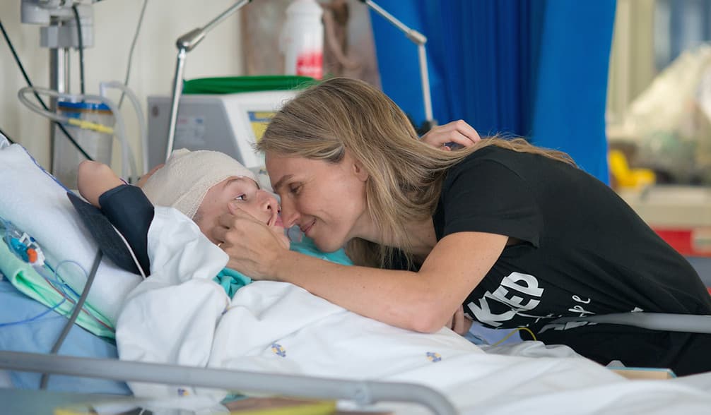 Kiara recovering in hospital